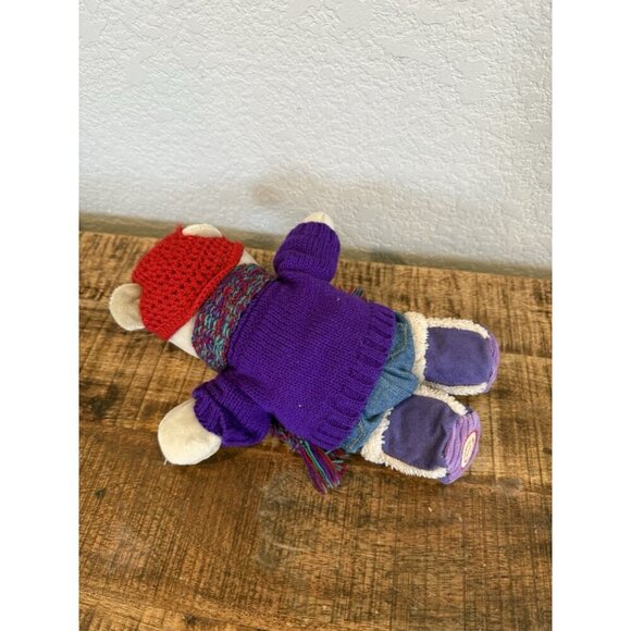 2006 Starbucks 52nd Winter Girl Holiday Bearista Bear 10" Plush w/ Coat & Scarf - Picture 3 of 7